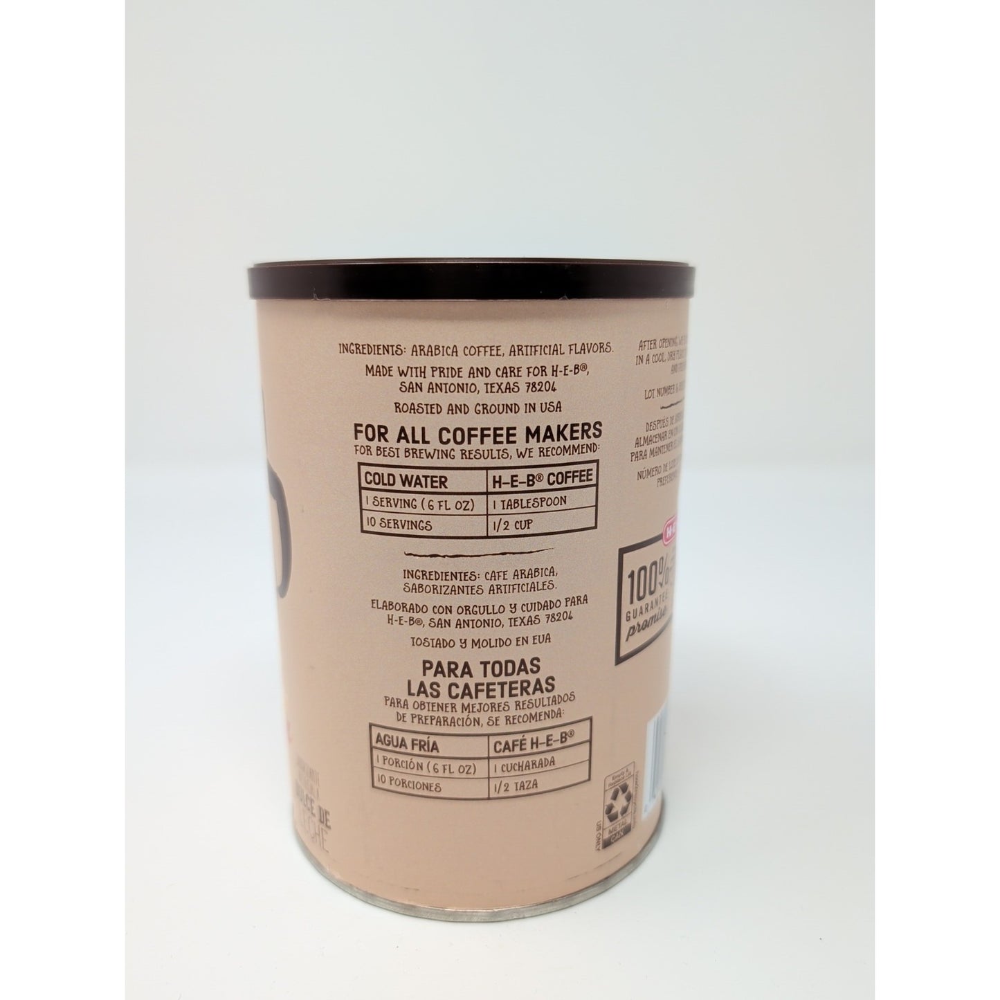 HEB Dulce De Leche Coffee 11.5 Ounce Canister
