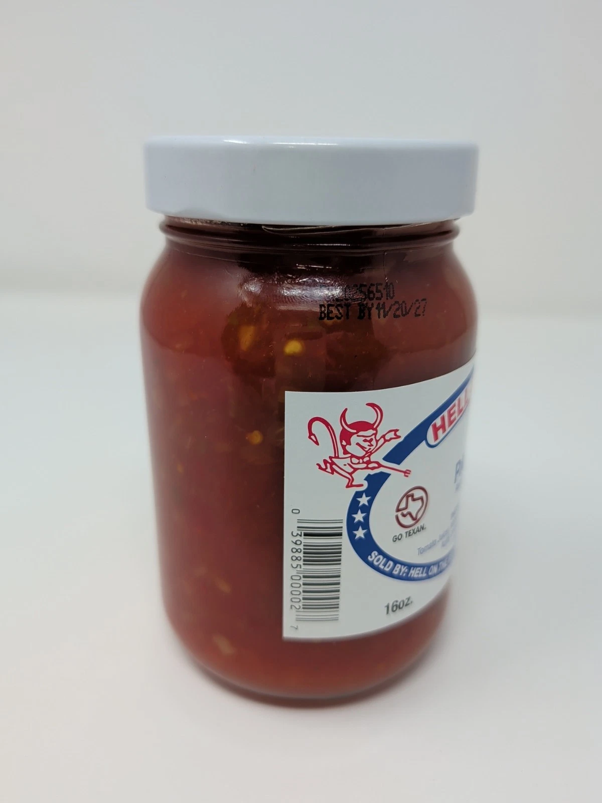 Hell On The Red Mild Party Dip Salsa 16 Oz Glass Jar