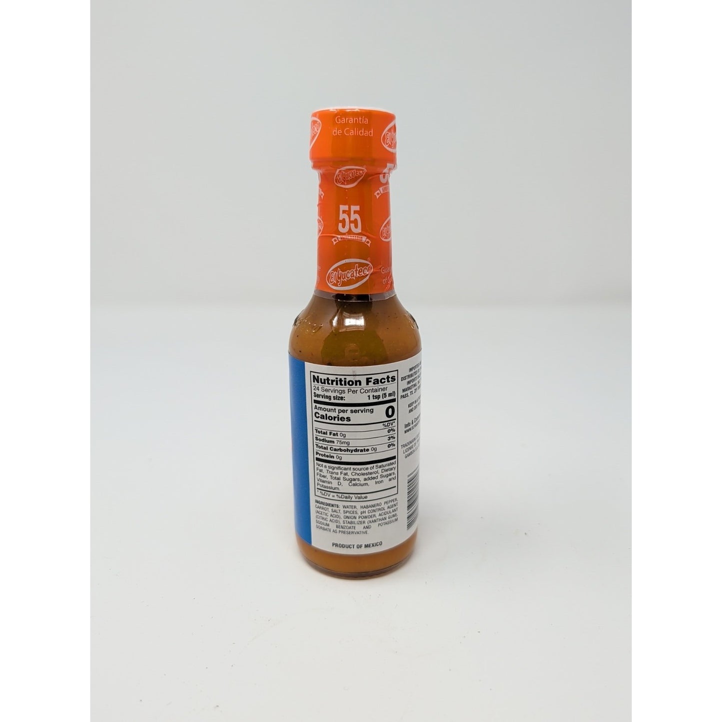 El Yucateco Caribbean Chile Habanero Hot Sauce 4 Ounce Glass Bottle