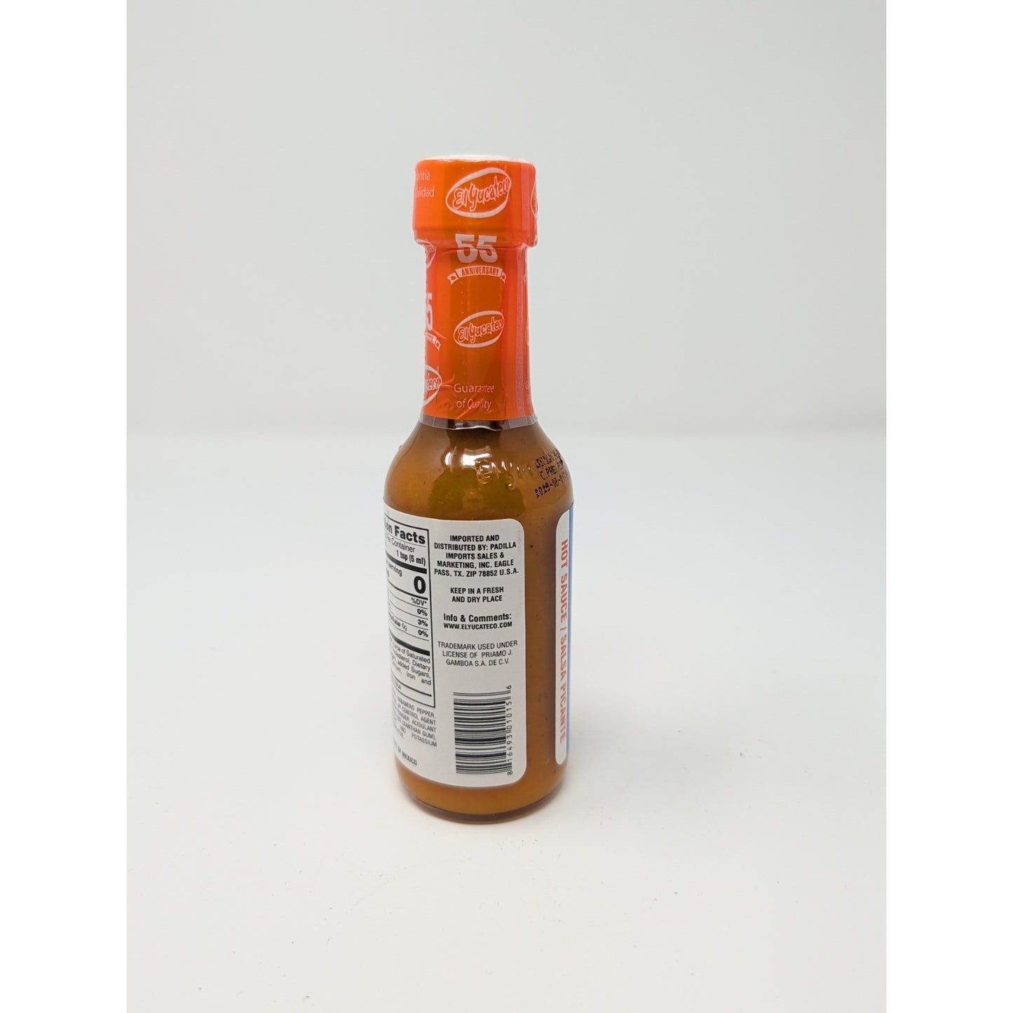 El Yucateco Caribbean Chile Habanero Hot Sauce 4 Ounce Glass Bottle