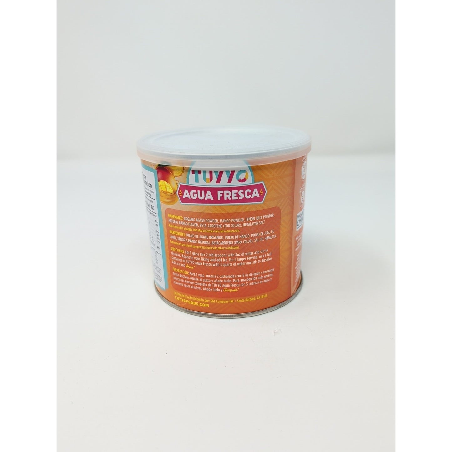 Tuyyo Agua Fresca Powder Mango Flavor 8.5 Ounce Canister