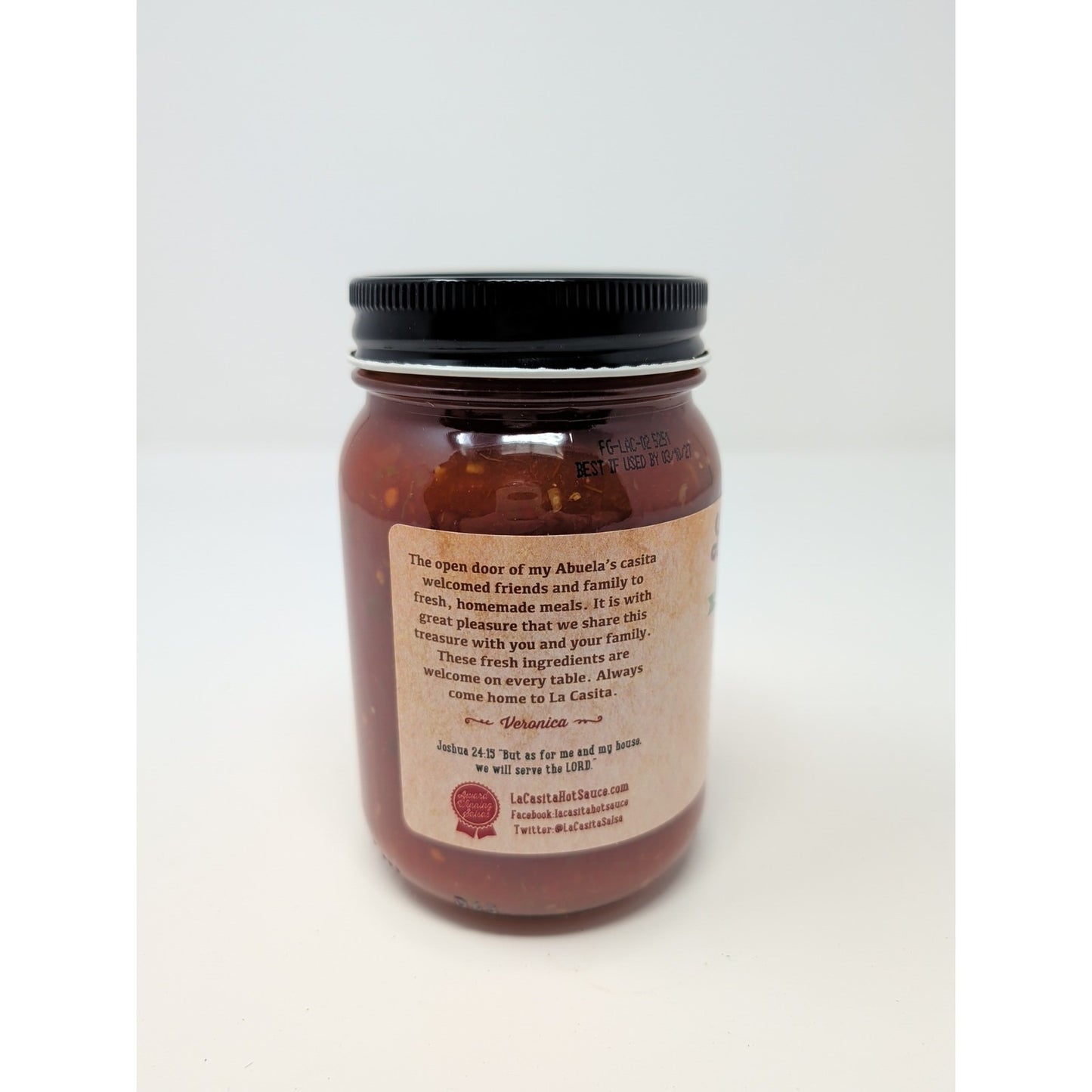 La Casita Abuela's Mild Hot Sauce Salsa 16 Ounce Glass Jar