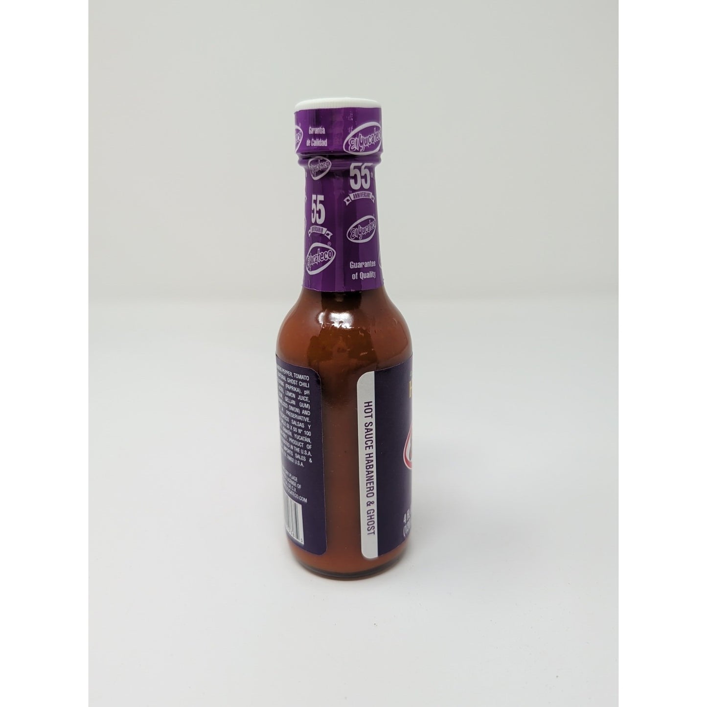 El Yucateco Habanero & Ghost Pepper Hot Sauce 4 Ounce Glass Bottle