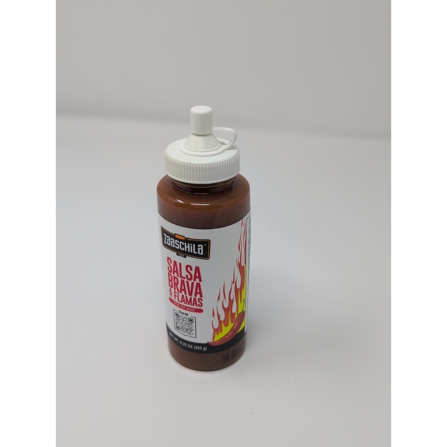 Zaaschila Salsa Brava & Flamas Extra Hot Sauce 9.35 Ounce Plastic Squeeze Bottle