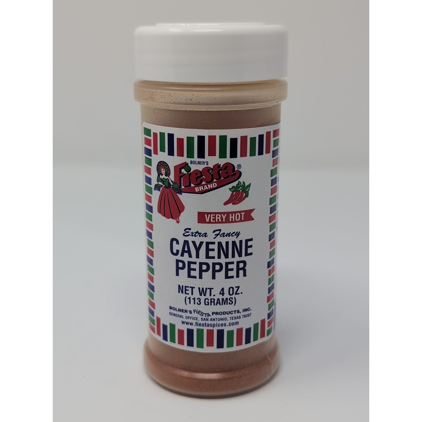 Bolner's Fiesta Extra Fancy Cayenne Pepper 4 Ounce Plastic Shaker