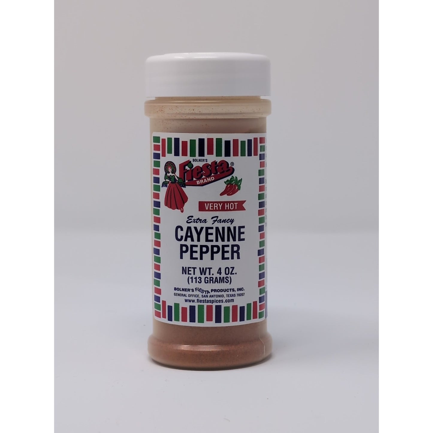 Bolner's Fiesta Extra Fancy Cayenne Pepper 4 Ounce Plastic Shaker