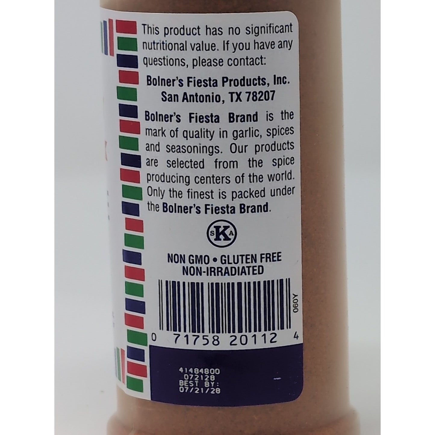 Bolner's Fiesta Extra Fancy Cayenne Pepper 4 Ounce Plastic Shaker