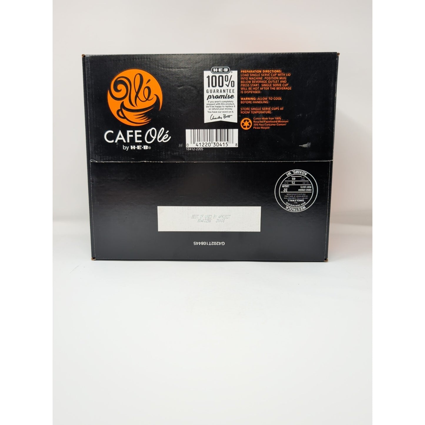 Cafe Ole by HEB Taste Of San Antonio Coffee 100 Count K-Cups Box
