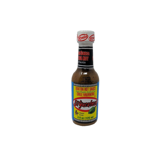 El Yucateco Xxxtra Chile Habanero Hot Sauce 4 Ounce Glass Bottle