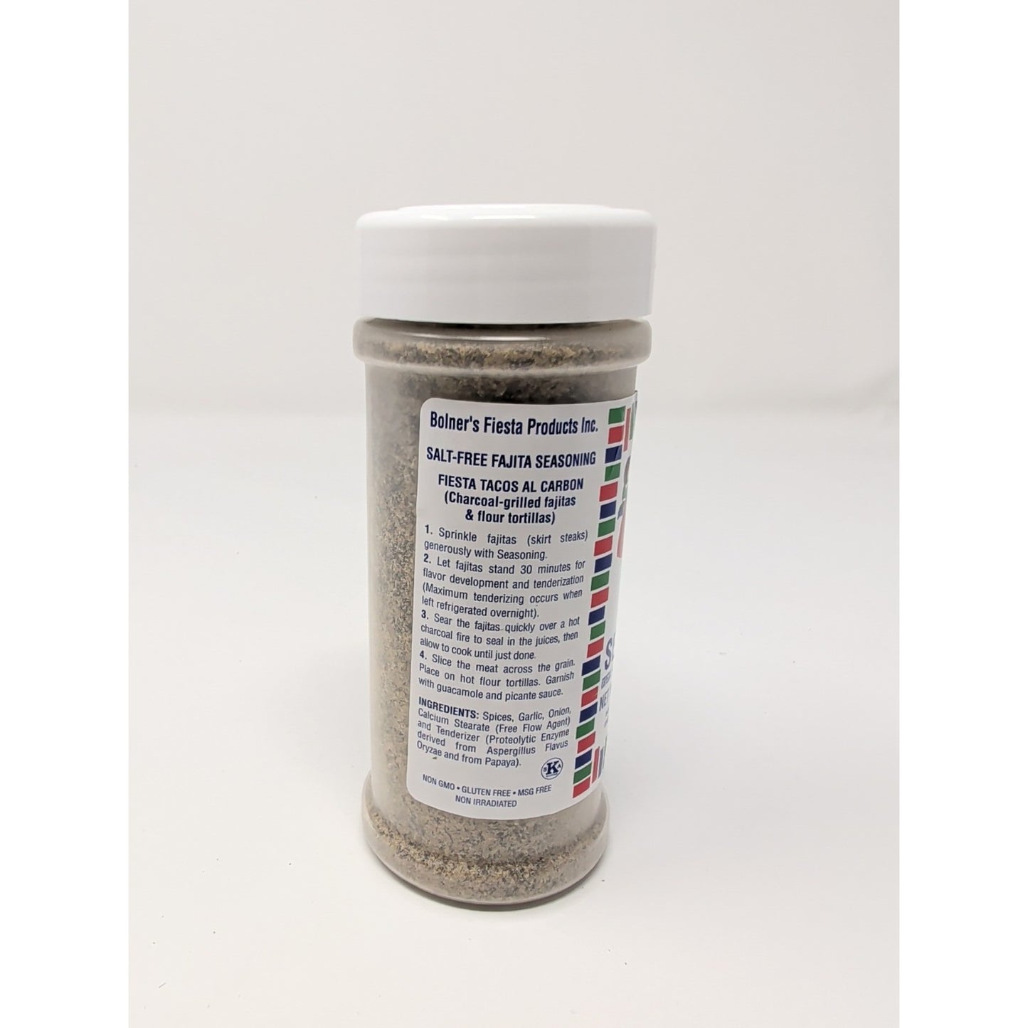 Bolner's Fiesta Extra Fancy Salt Free Fajita Seasoning 5 Ounce Plastic Shaker
