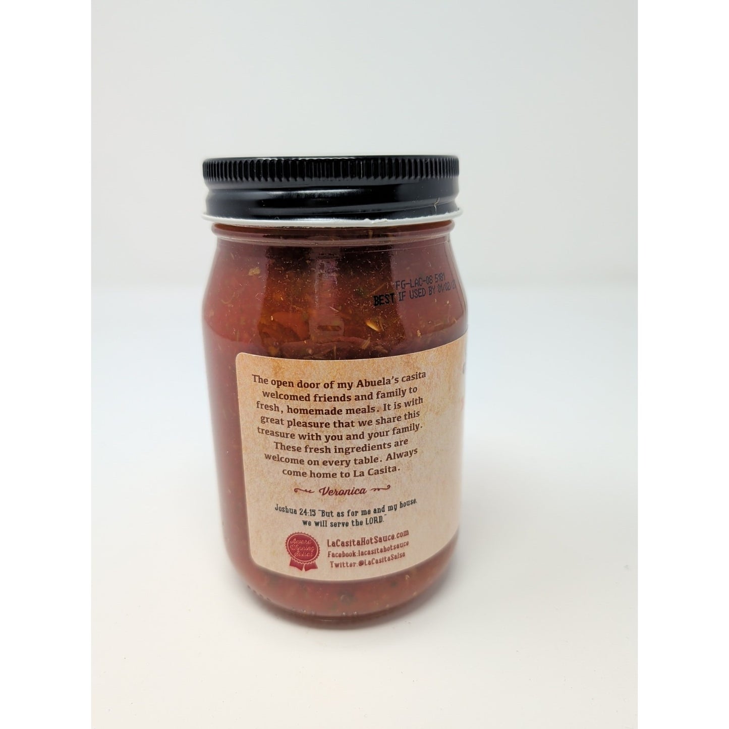 La Casita Medium Original Recipe Salsa Hot Sauce 16 Ounce Glass Jar