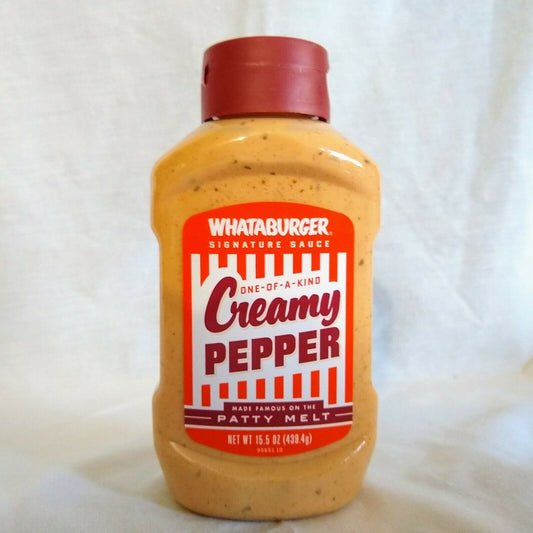 Whataburger Creamy Pepper Patty Melt Sauce 15.5 Oz. Squeeze Bottle