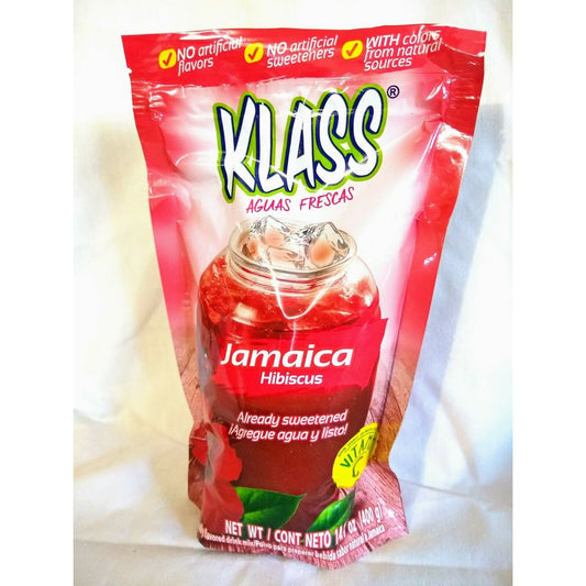 Klass Hibiscus (Jamaica) Powdered Drink Mix 14.1 Oz Package