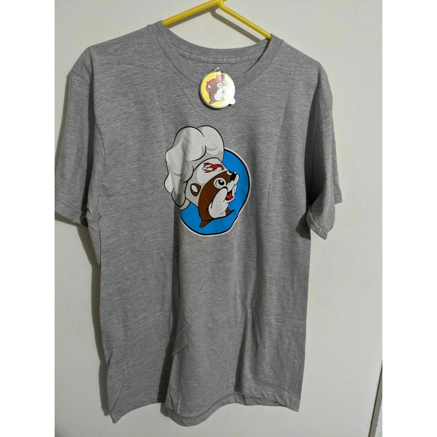 Buc-ee's Never Eat Bayou Self Gray Short Sleeve T-Shirt Sizes S-3XL