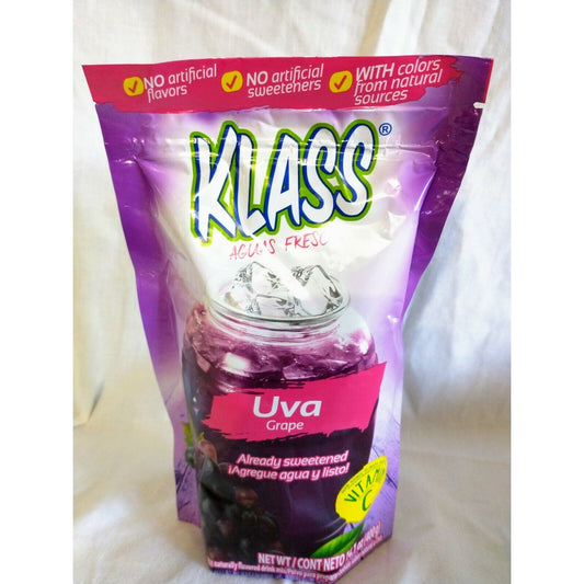 Klass Aguas Frescas Grape (Uva) Drink Mix 14.1 Oz Package