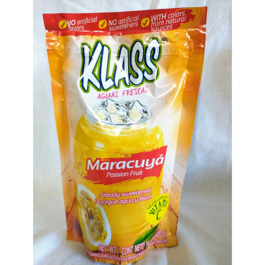 Klass Aguas Frescas Passion Fruit (Maracuya) Drink Mix 14.1 Oz Package