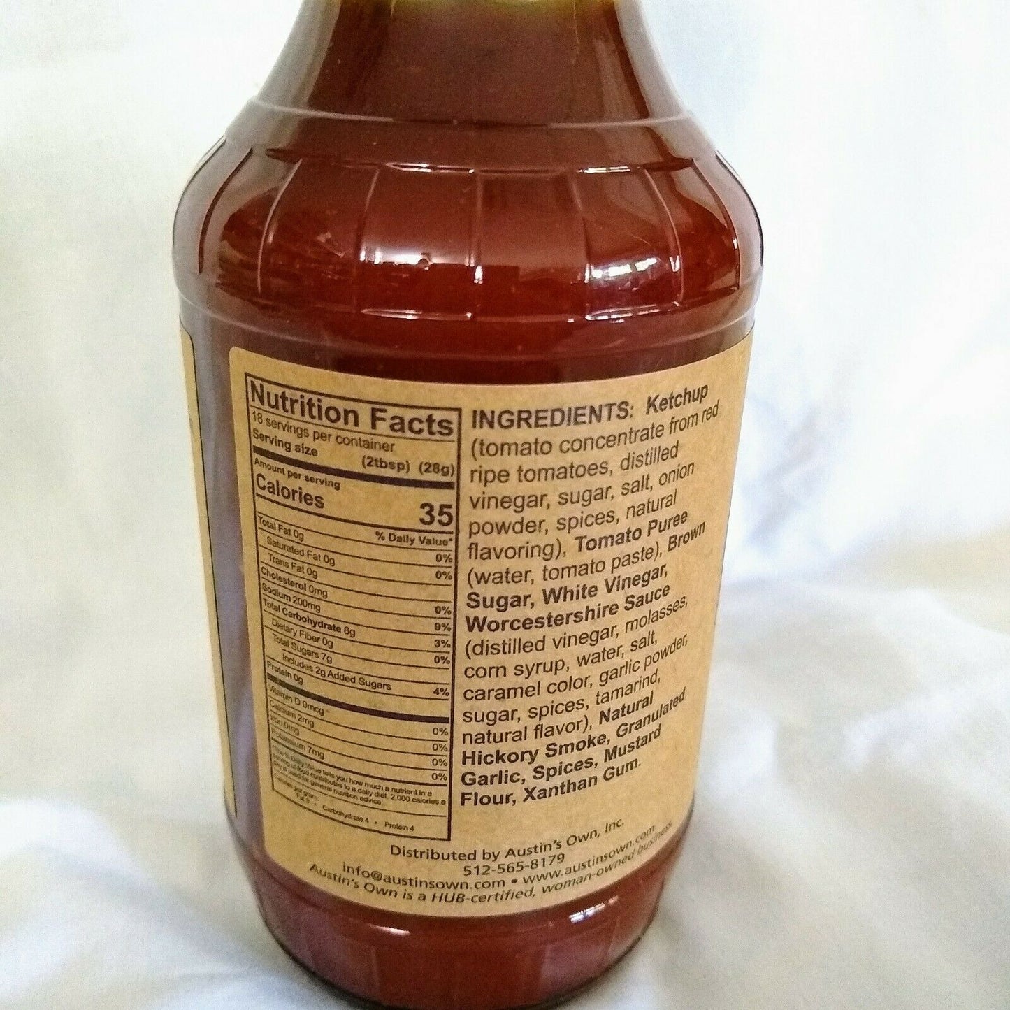 Austin's Own Border Edition B-B-Q Sauce 18 Ounce Glass Bottle