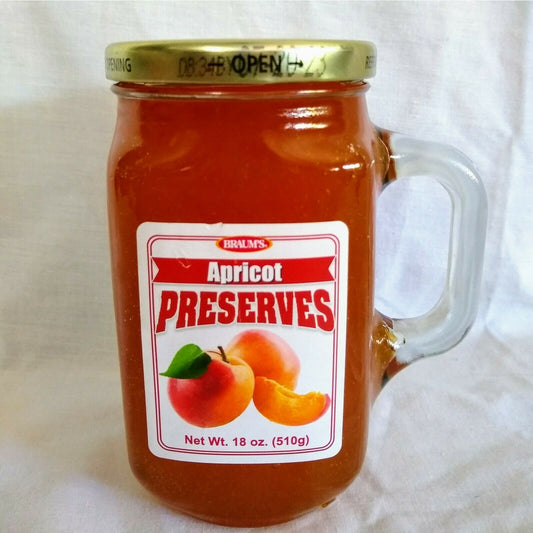 Braum's Apricot Preserves 18 Ounce Glass Jar