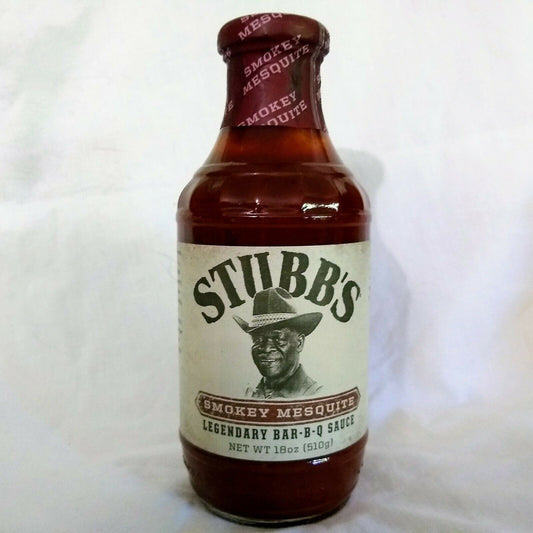 Stubb's Smokey Mesquite Bar-B-Q Sauce 18 Ounce Glass Bottle