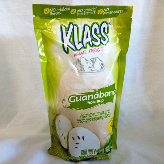 Klass Aguas Frescas Soursop (Guanabana) Drink Mix 14.1 Oz. Package