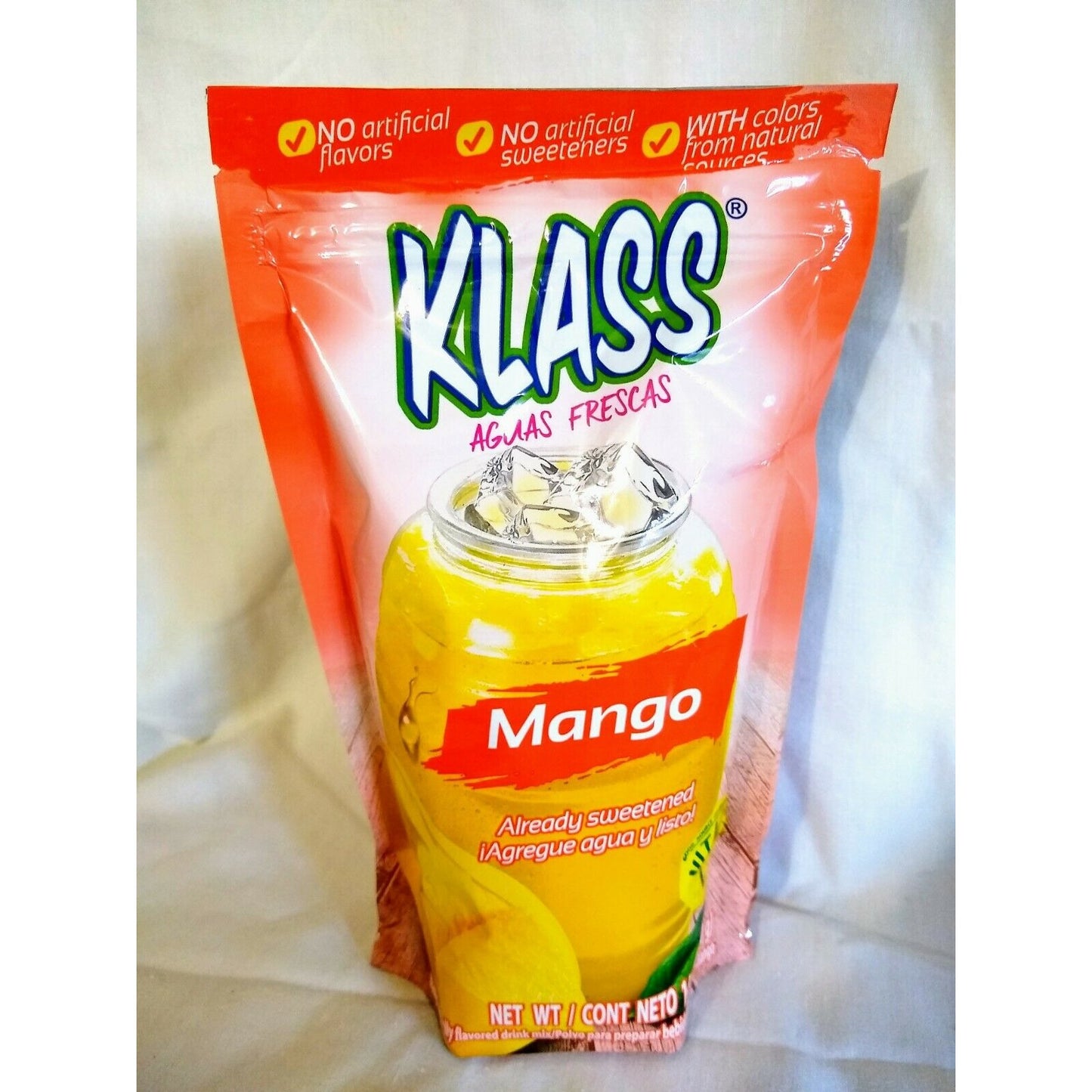 Klass Mango Powdered Drink Mix 14.1 Oz Package