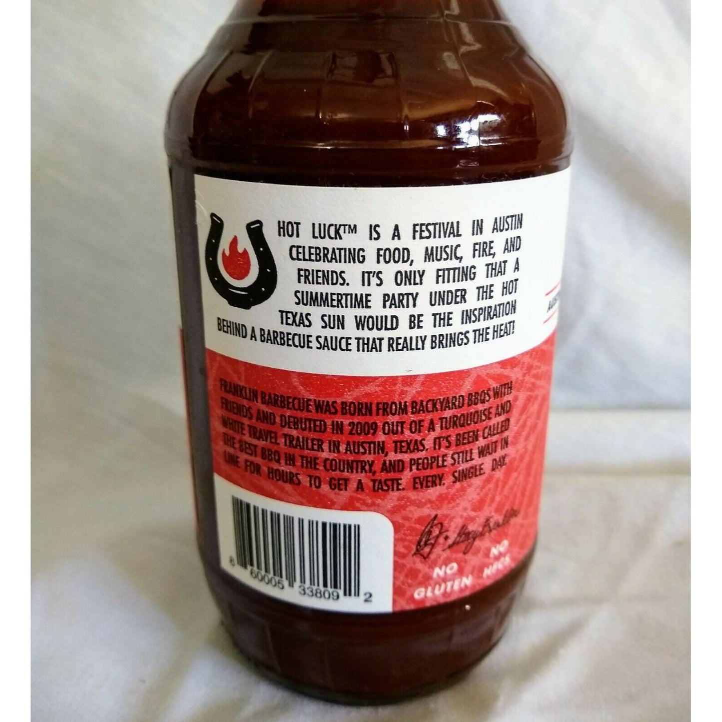 Franklin Barbecue Spicy BBQ Sauce 18 Oz. Glass Bottle