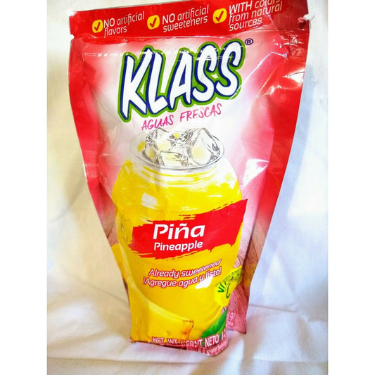 Klass Pineapple (Piña) Powdered Drink Mix 14.1 Oz Package