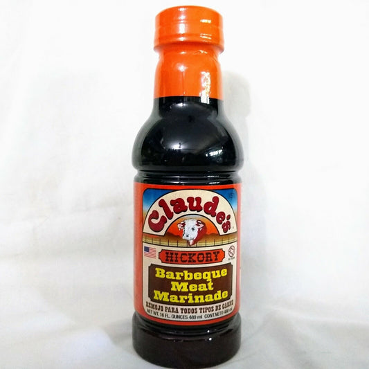 Claude's Hickory Barbeque Meat Marinade 16 Ounce Bottle