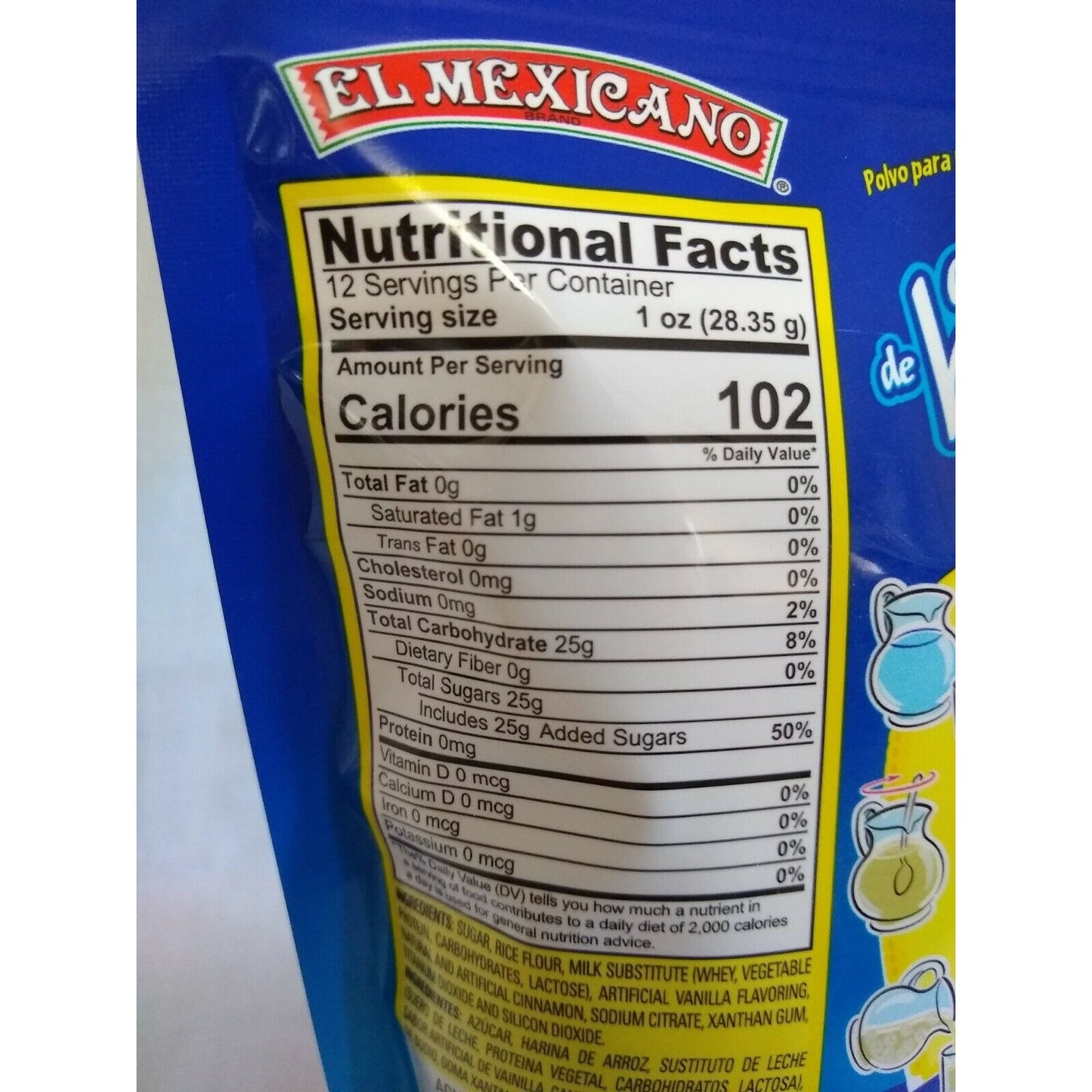 El Mexicano Agua Fresca de Horchata Drink Mix 12 Ounce Package