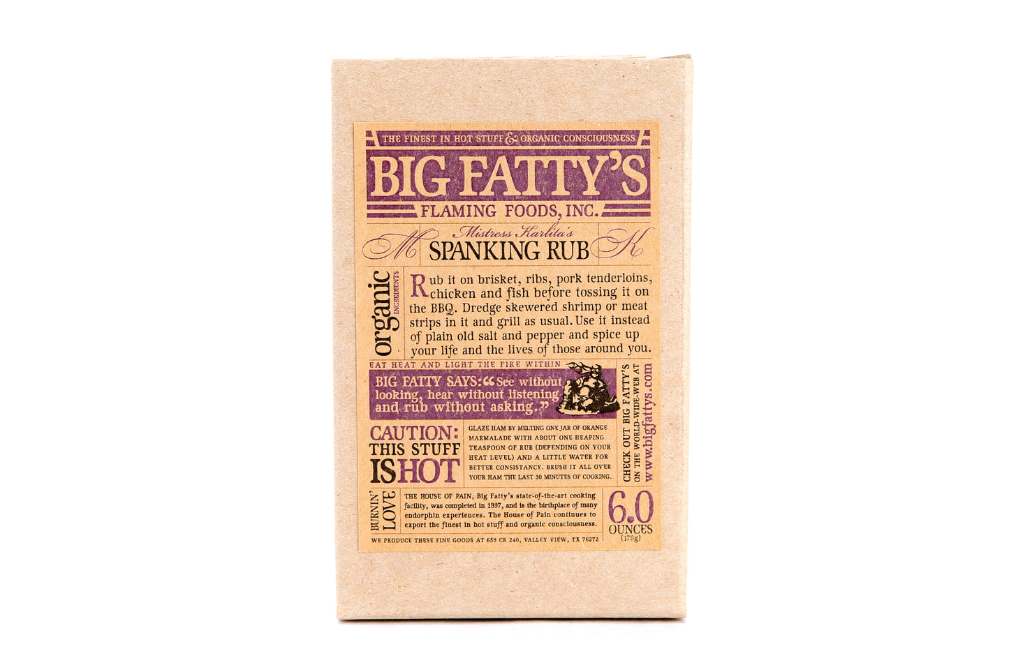 Big Fatty's Mistress Karlita's Spanking Rub (1 pack, 6 ounces)