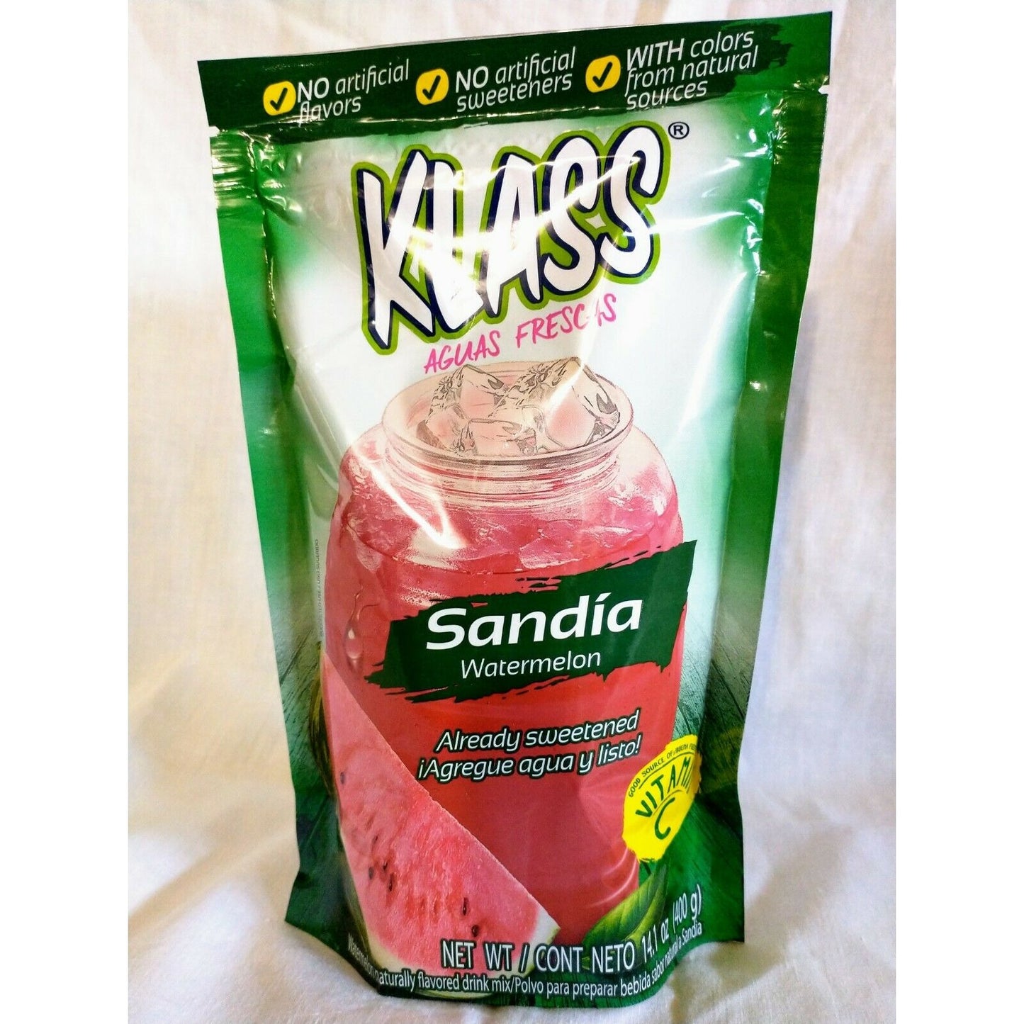 Klass Aguas Frescas Watermelon (Sandia) Drink Mix 14.1 Oz Package