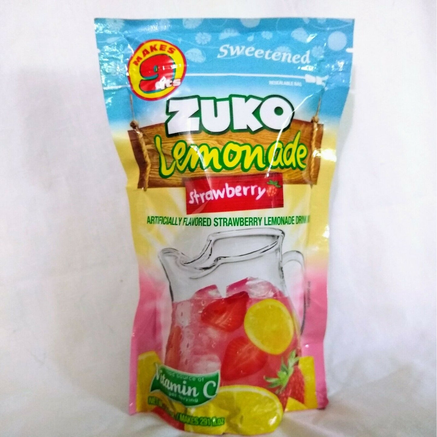 Zuko Strawberry Lemonade Drink Mix 14.1 Ounce Package