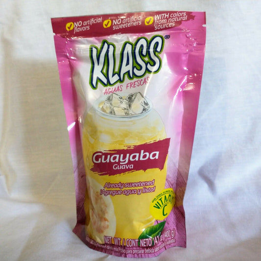 Klass Aguas Frescas Guava (Guayaba) Drink Mix 14.1 Oz. Package