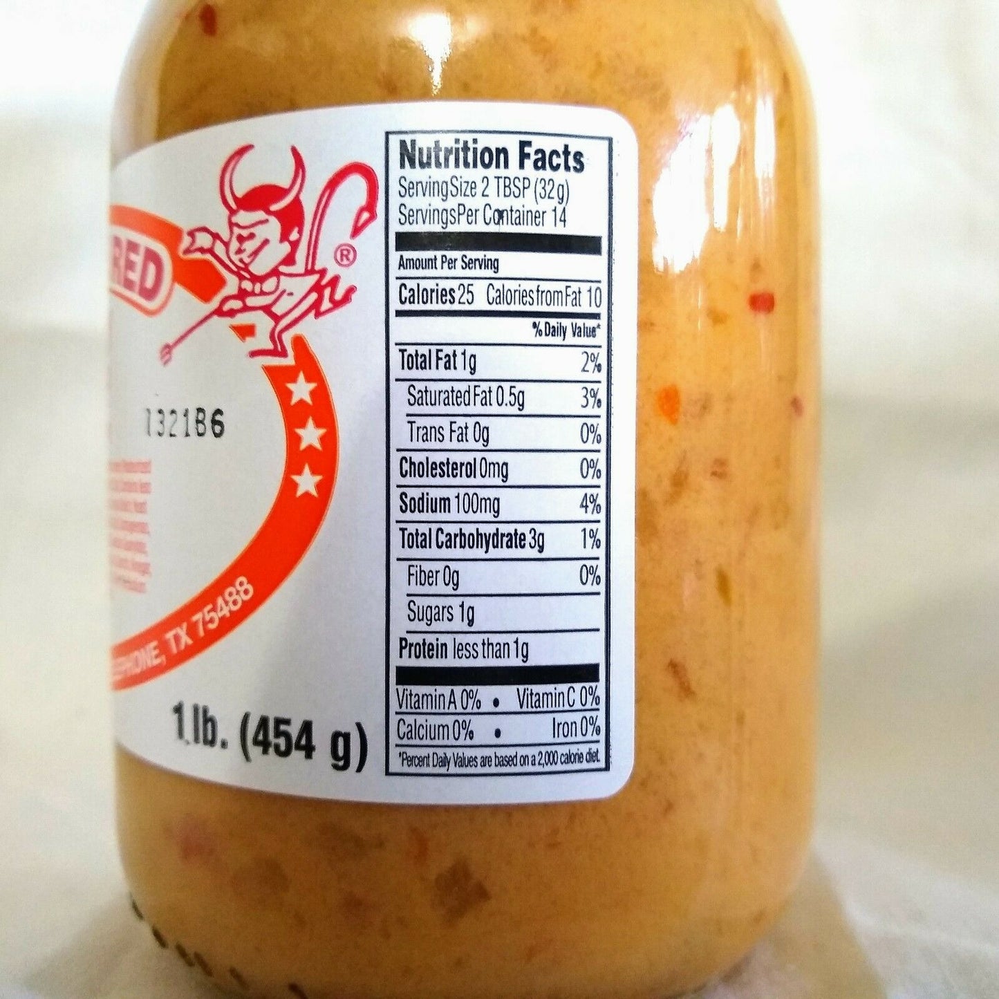 Hell On The Red Hot-N-Spicy Cheese Dip 16 Oz Glass Jar