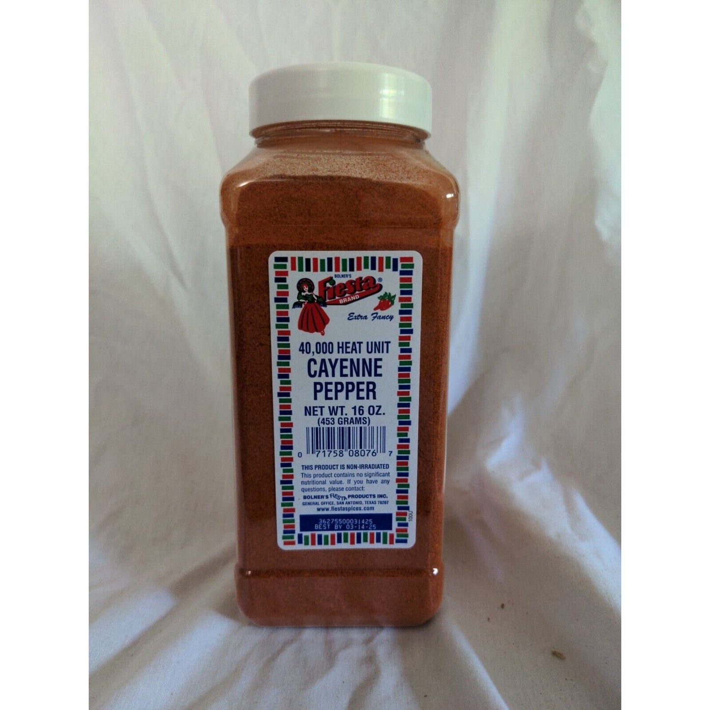 Bolner's Fiesta 40000 Heat Unit Cayenne Pepper 16 Ounce Shaker