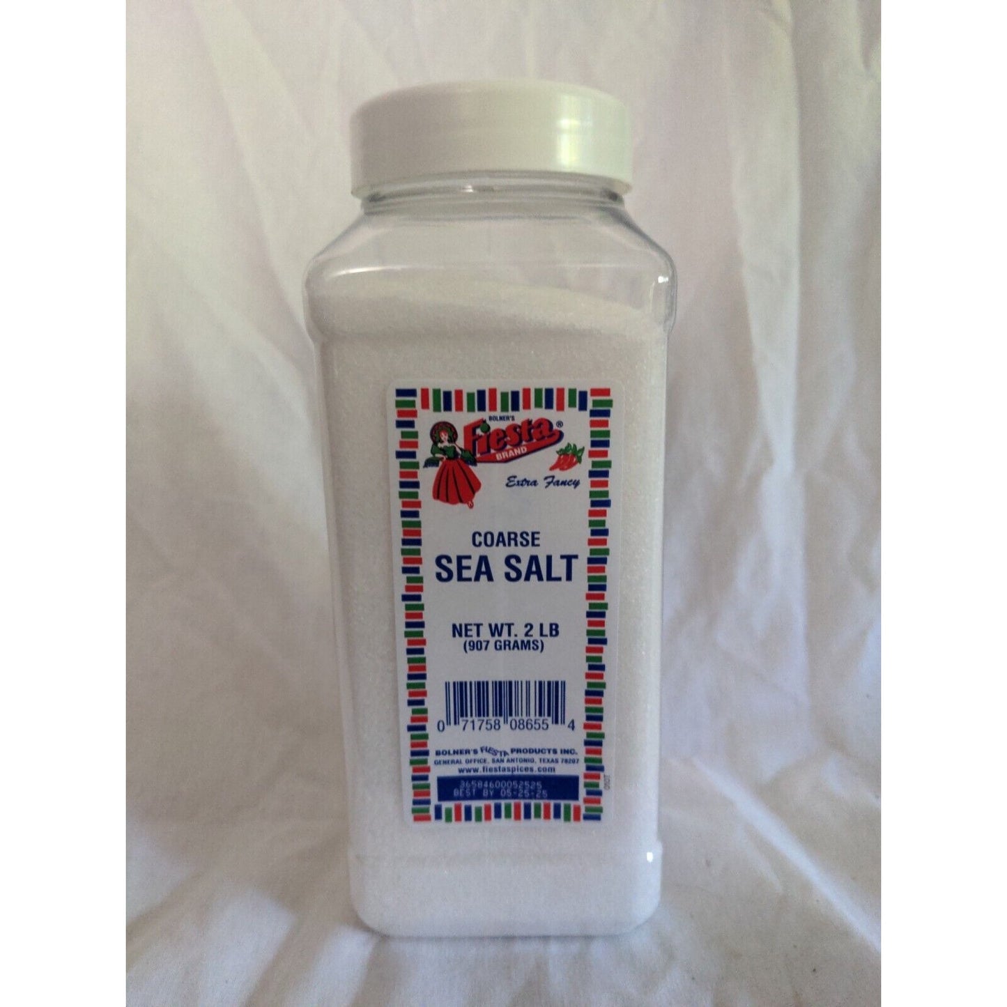 Bolner's Fiesta Coarse Sea Salt 2 Pound Container