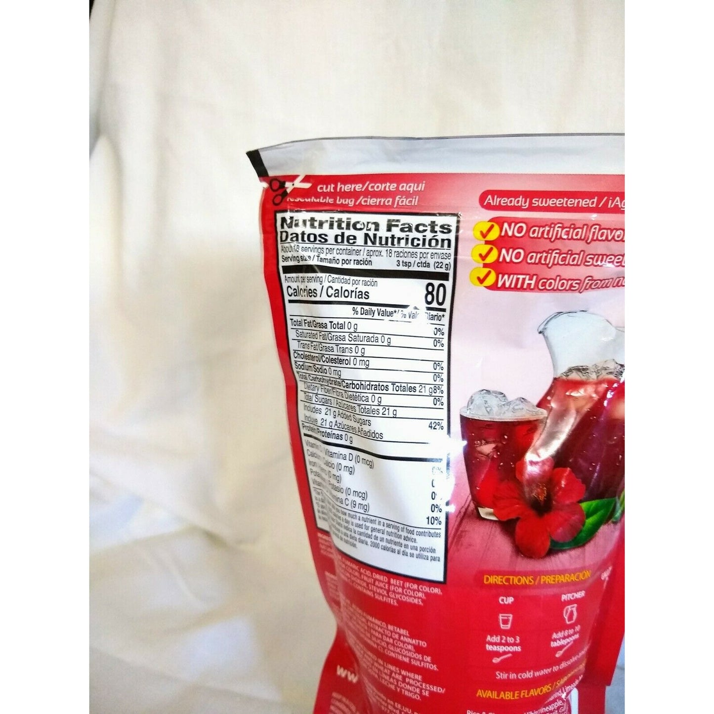 Klass Hibiscus (Jamaica) Powdered Drink Mix 14.1 Oz Package