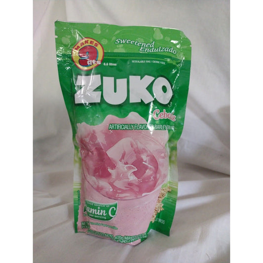 Zuko Cebada (Strawberry) Barley Drink Mix 14.1 Ounce Resealable Bag