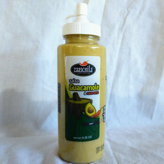 Zaaschila Guacamole and Serrano Hot Salsa 9.35 Oz. Bottle
